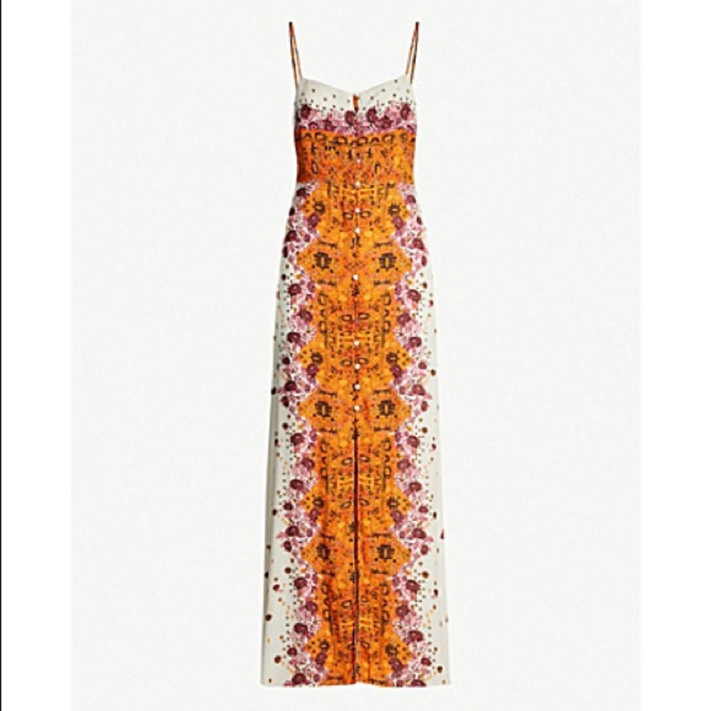 Free People Morning Song Maxi Crepe Dress NWT
